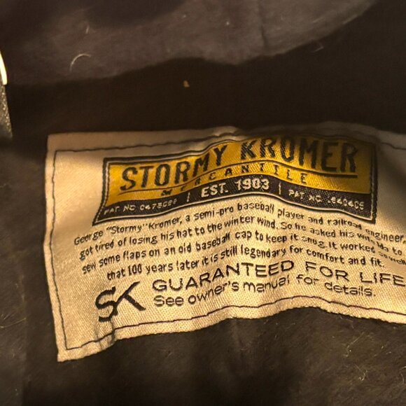 ~~Stormy Kromer Hat Cap Size 7 1/ 8 Off White Kromer Winter Made in USA - Picture 7 of 7